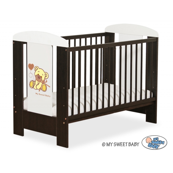 Babybett 120x60cm Bär mit Schleife creme nr 5004-04-321