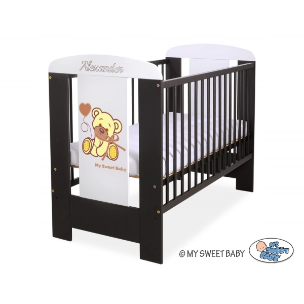 Babybett 120x60cm Bär mit Schleife creme nr 5004-04-321