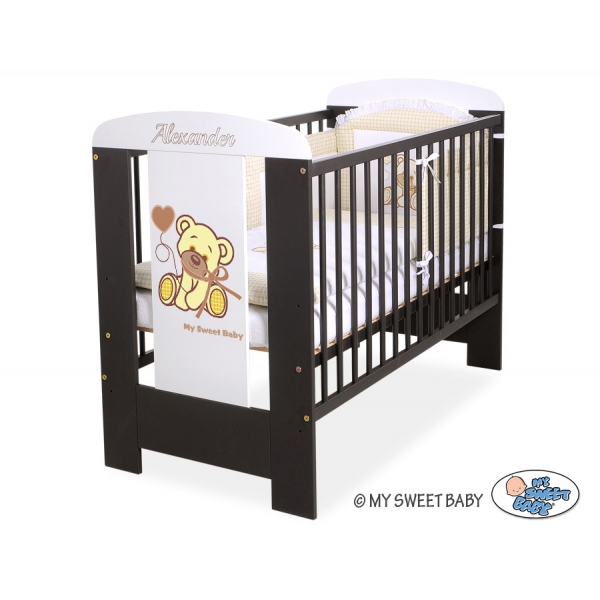 Babybett 120x60cm Bär mit Schleife creme nr 5004-04-321