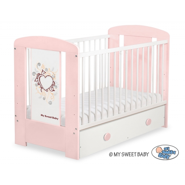 Babybett 120x60cm Chic mit Schublade MAXI 53