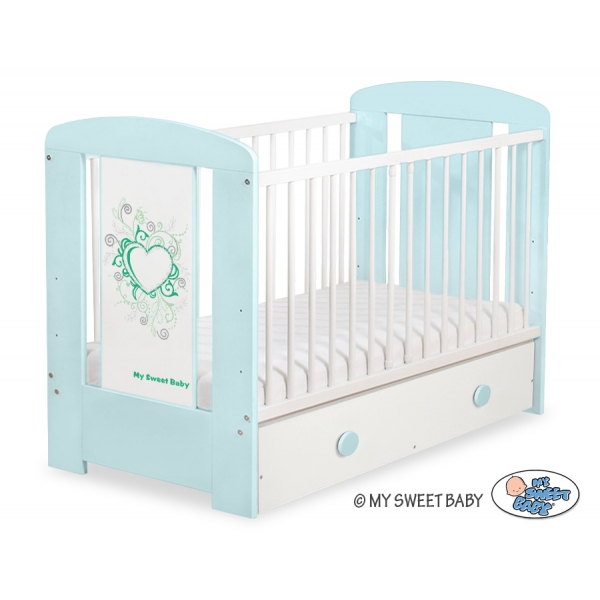 Babybett 120x60cm Chic mit Schublade MAXI 55