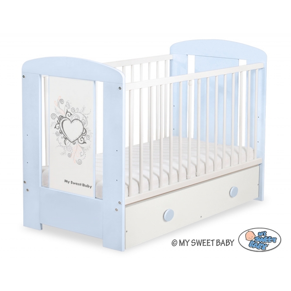 Babybett 120x60cm Chic mit Schublade MAXI 56