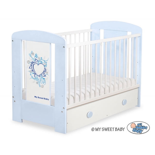 Babybett 120x60cm Chic mit Schublade MAXI 58