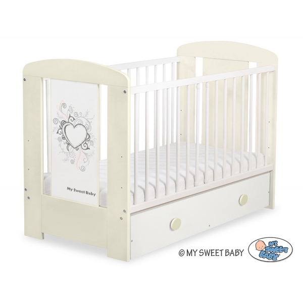 Babybett 120x60cm Chic mit Schublade MAXI 63