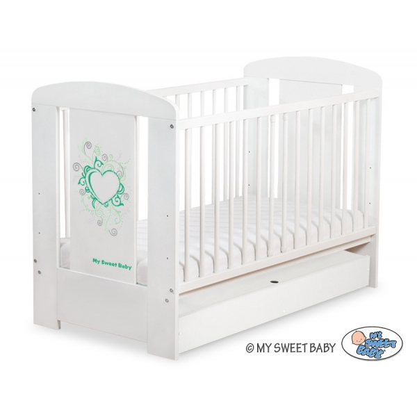 Babybett 120x60cm Chic mit Schublade STANDARD 28