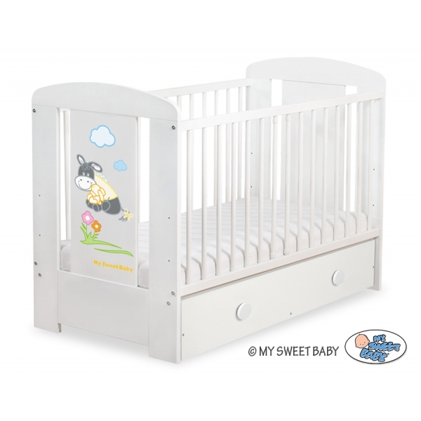 Babybett 120x60cm Esel Luca mit Schublade MAXI