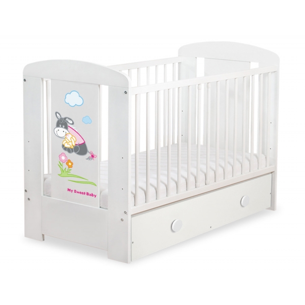 Babybett 120x60cm Esel Luca mit Schublade MAXI