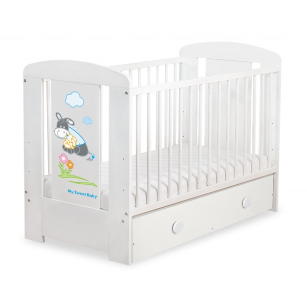Babybett 120x60cm Esel Luca mit Schublade MAXI