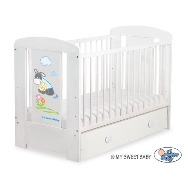 Babybett 120x60cm Esel Luca mit Schublade MAXI