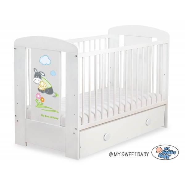 Babybett 120x60cm Esel Luca mit Schublade MAXI