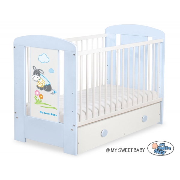 Babybett 120x60cm Esel Luca mit Schublade MAXI