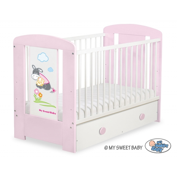 Babybett 120x60cm Esel Luca mit Schublade MAXI