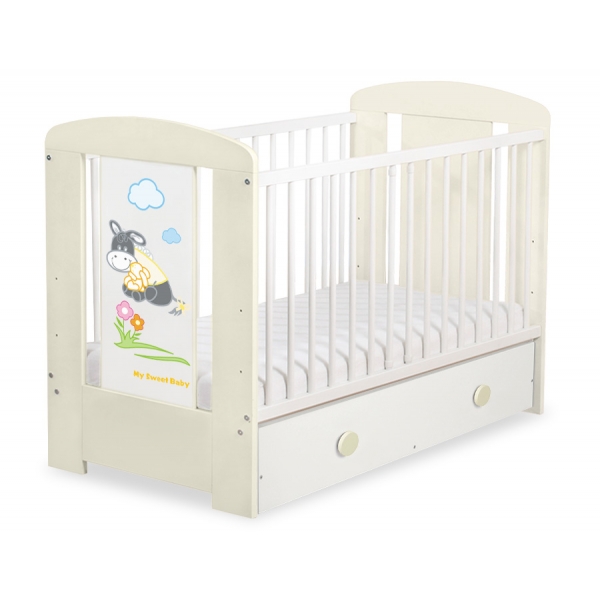 Babybett 120x60cm Esel Luca mit Schublade MAXI