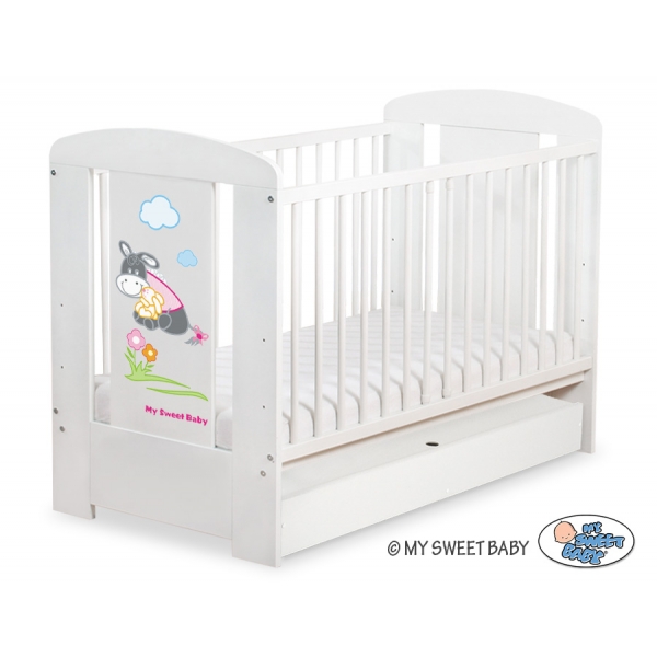 Babybett 120x60cm Esel Luca  mit Schublade STANDARD
