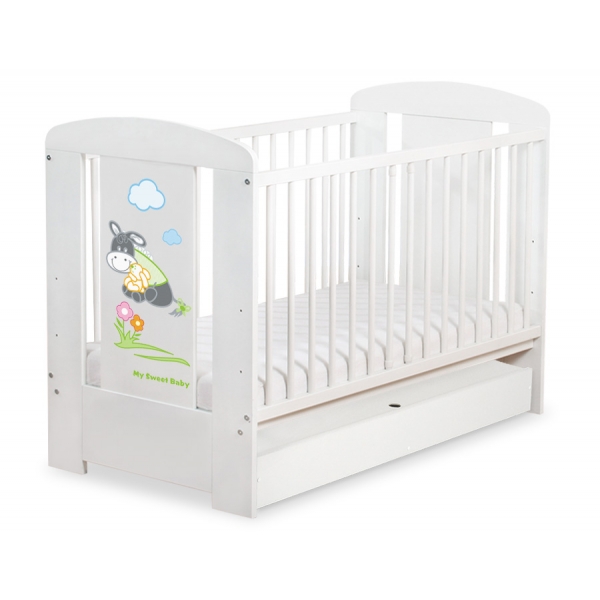 Babybett 120x60cm Esel Luca  mit Schublade STANDARD