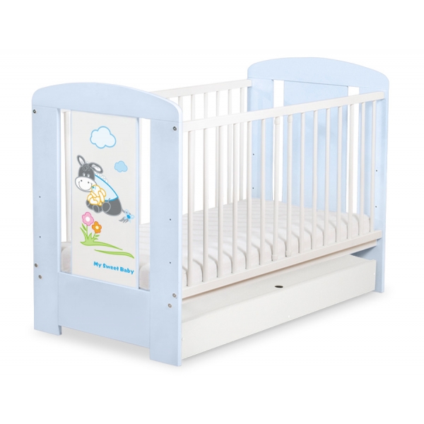 Babybett 120x60cm Esel Luca  mit Schublade STANDARD