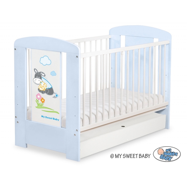 Babybett 120x60cm Esel Luca  mit Schublade STANDARD
