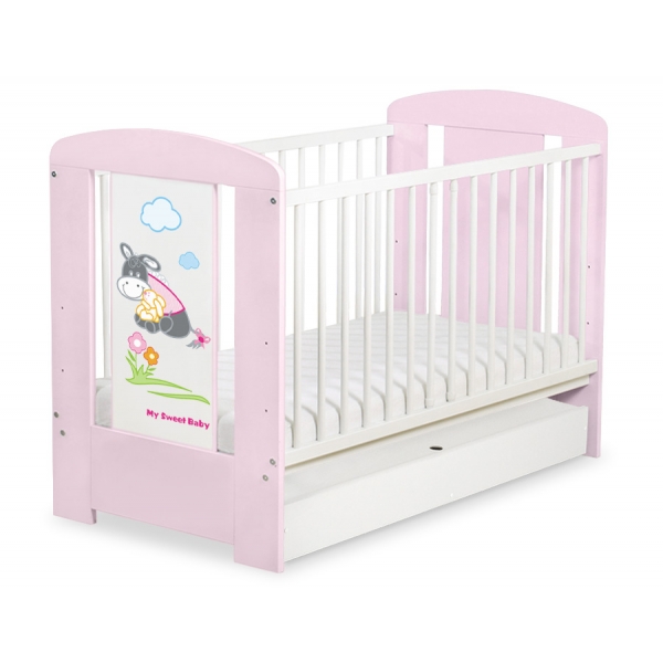 Babybett 120x60cm Esel Luca  mit Schublade STANDARD