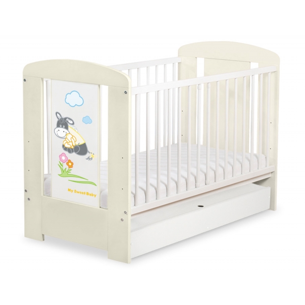 Babybett 120x60cm Esel Luca  mit Schublade STANDARD