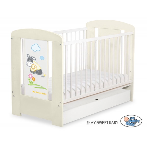 Babybett 120x60cm Esel Luca  mit Schublade STANDARD