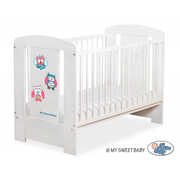 Babybett 120x60cm Eulen 5017-07-425