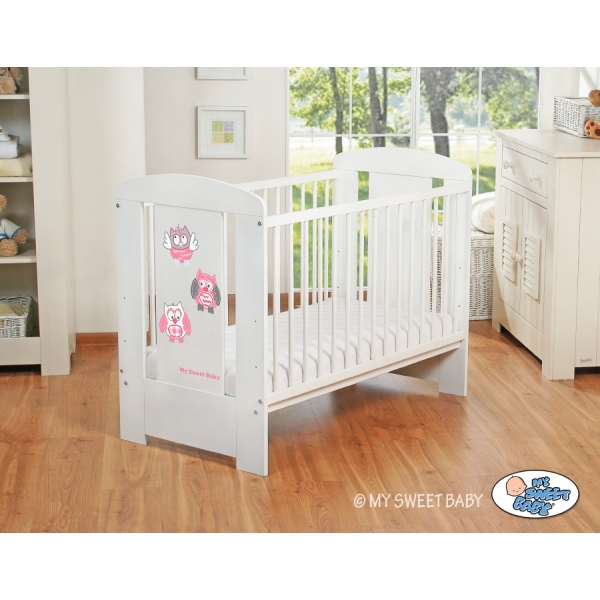 Babybett 120x60cm Eulen 5017-07-426