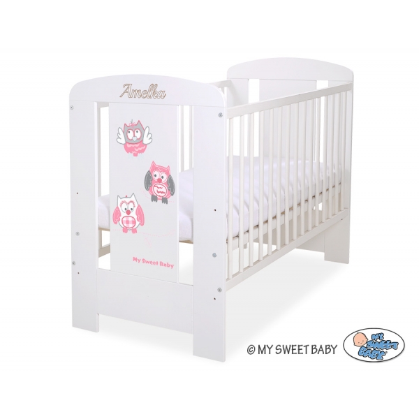 Babybett 120x60cm Eulen 5017-07-426