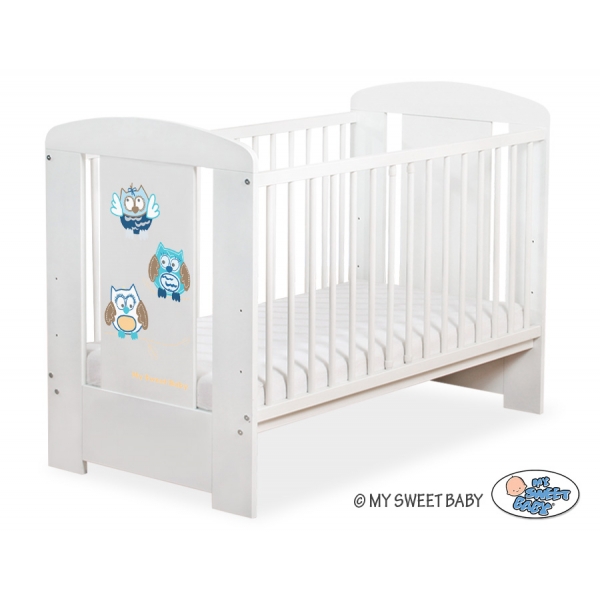 Babybett 120x60cm Eulen 5017-07-427
