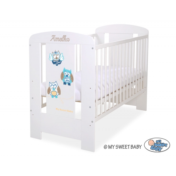 Babybett 120x60cm Eulen 5017-07-427
