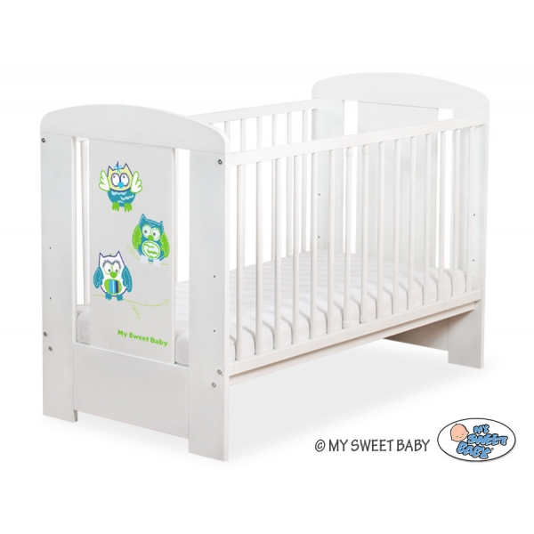 Babybett 120x60cm Eulen 5017-07-428