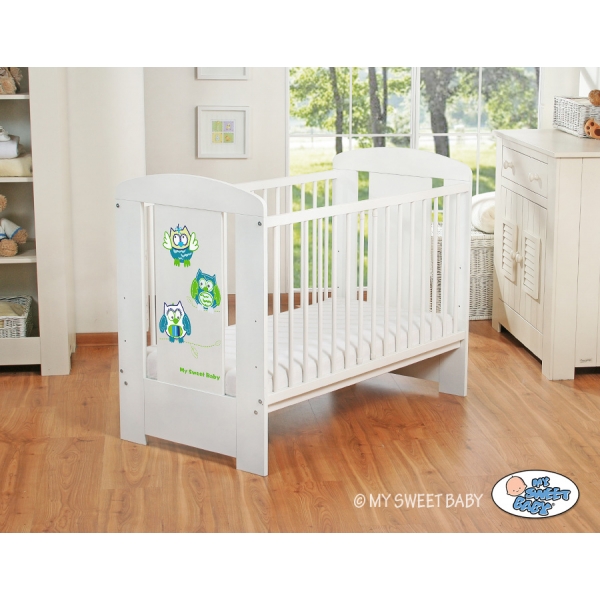 Babybett 120x60cm Eulen 5017-07-428