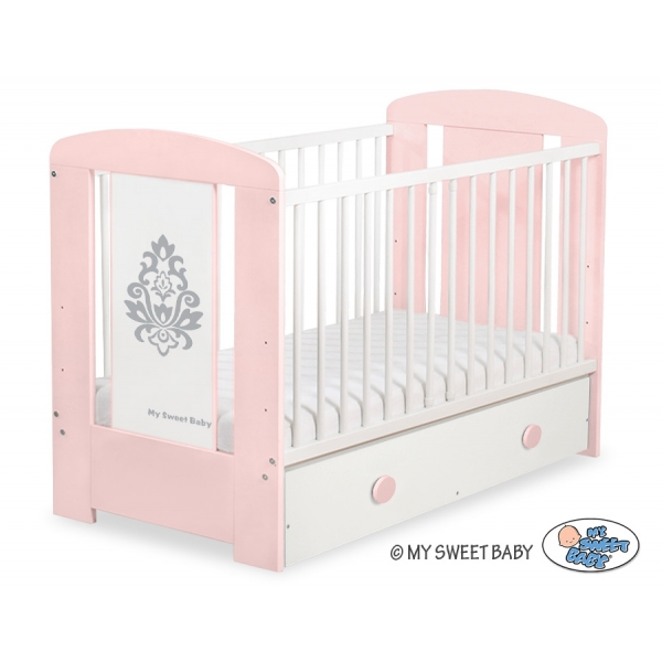 Babybett 120x60cm Glamour mit Schublade MAXI 13