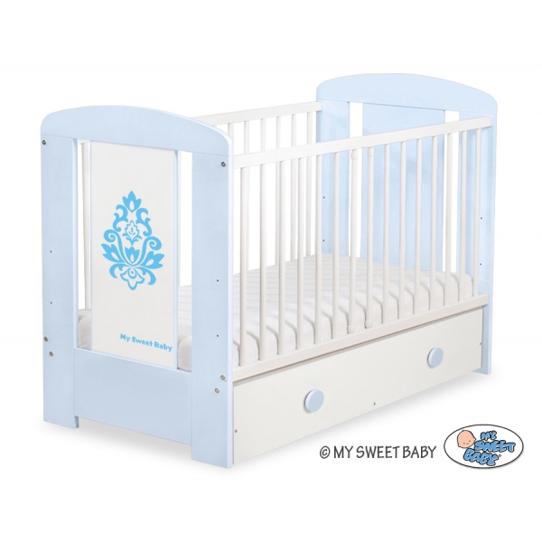 Babybett 120x60cm Glamour mit Schublade MAXI 15