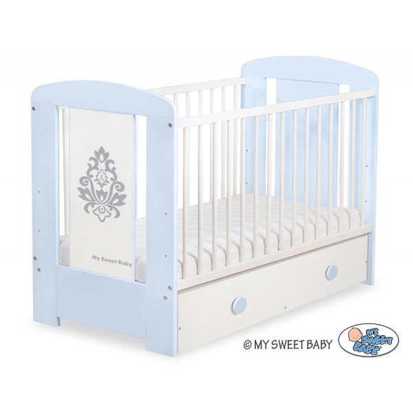 Babybett 120x60cm Glamour mit Schublade MAXI 16