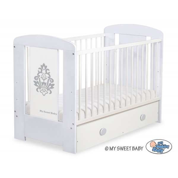 Babybett 120x60cm Glamour mit Schublade MAXI 17
