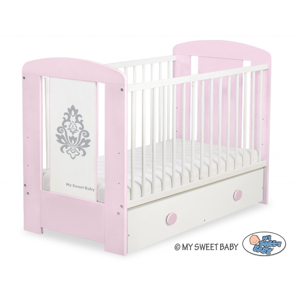 Babybett 120x60cm Glamour mit Schublade MAXI 18
