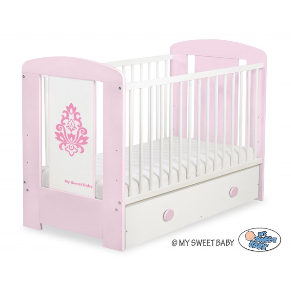 Babybett 120x60cm Glamour mit Schublade MAXI 19