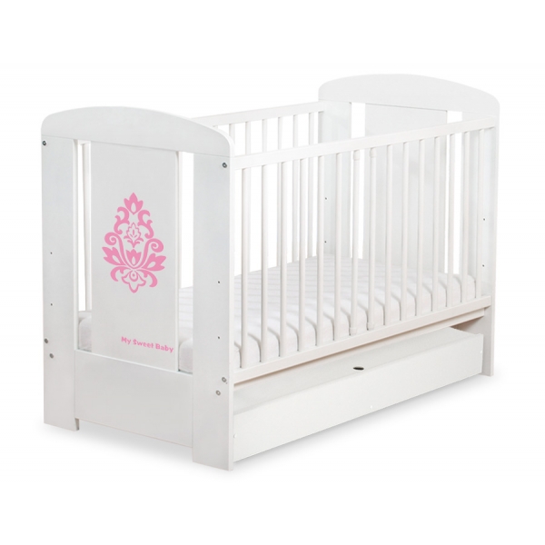 Babybett 120x60cm Glamour mit Schublade STANDARD