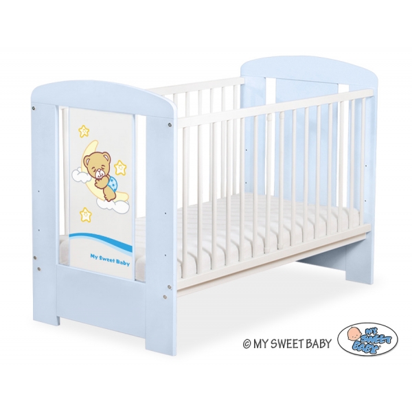 Blau Babybett 120x60cm Gute Nacht