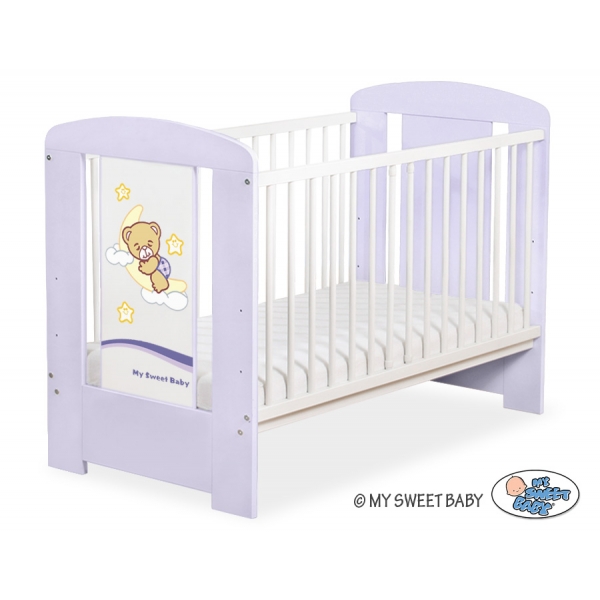 Babybett 120x60cm Gute Nacht Lila