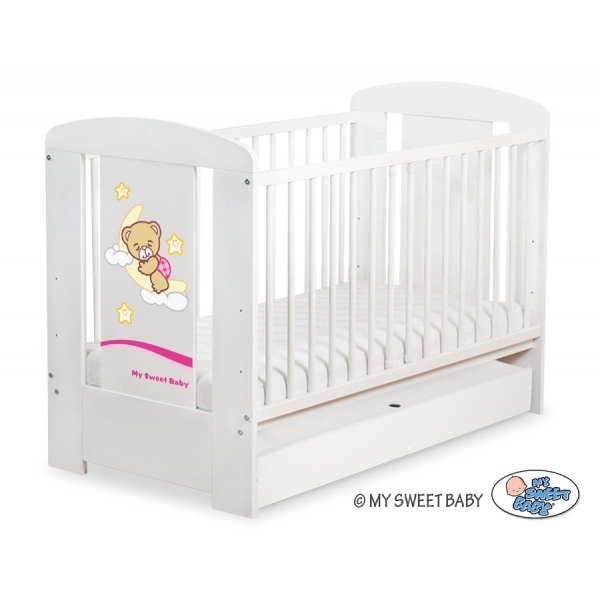 Babybett 120x60cm Gute Nacht mit Schublade STANDARD 65