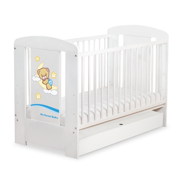Babybett 120x60cm Gute Nacht mit Schublade STANDARD 66