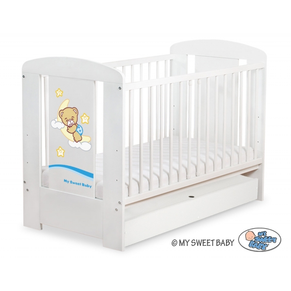 Babybett 120x60cm Gute Nacht mit Schublade STANDARD 66