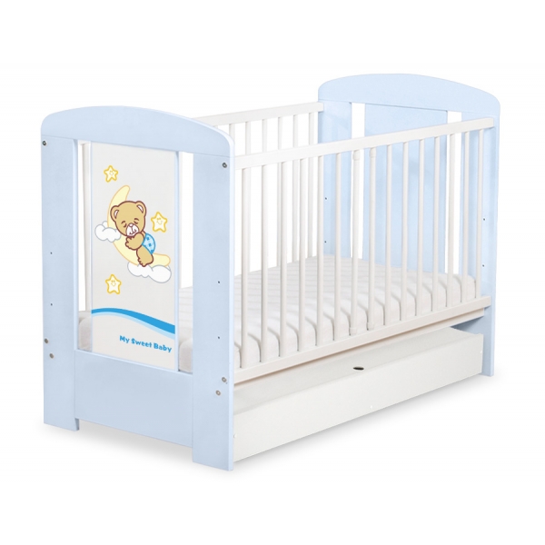 Babybett 120x60cm Gute Nacht mit Schublade STANDARD