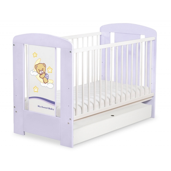 Babybett 120x60cm Gute Nacht mit Schublade STANDARD