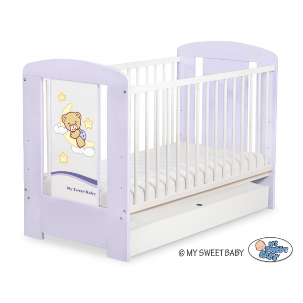 Babybett 120x60cm Gute Nacht mit Schublade STANDARD
