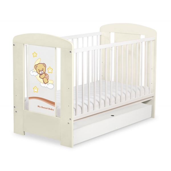 Babybett 120x60cm Gute Nacht mit Schublade STANDARD
