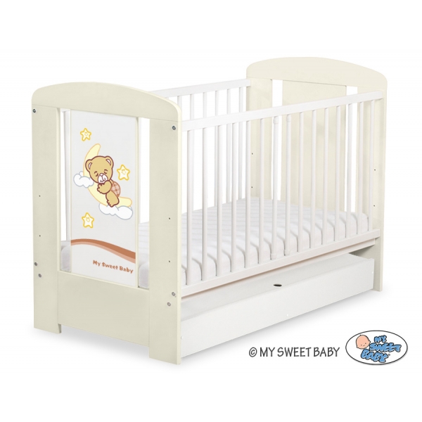 Babybett 120x60cm Gute Nacht mit Schublade STANDARD
