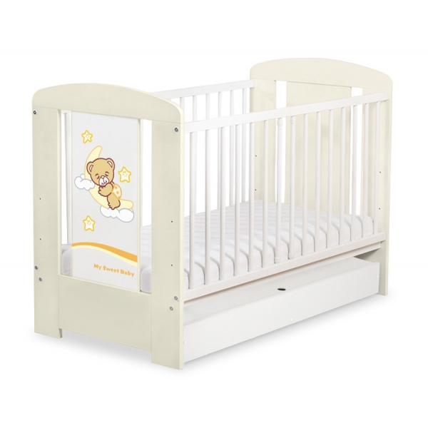 Babybett 120x60cm Gute Nacht mit Schublade STANDARD