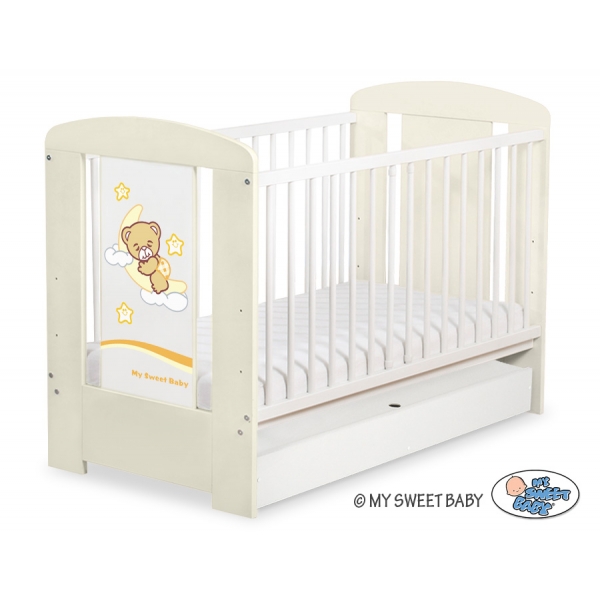 Babybett 120x60cm Gute Nacht mit Schublade STANDARD